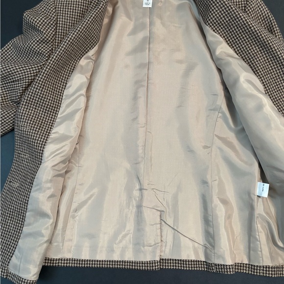 Talbots wool blazer brown/tan excellent condition checkered tweed size 10  - Picture 4 of 11